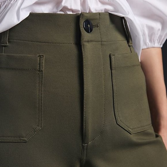 Anthropologie The Colette Cropped Wide-Leg Ponte Pants size 27 new with tag - Picture 10 of 11